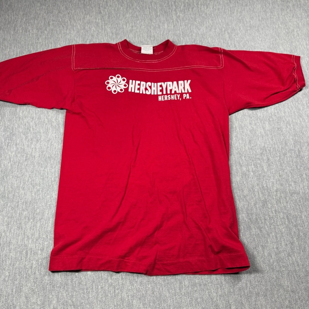 College Lane T-Shirt Unisex XL Red Graphic Hersheypark PA Amusement Park Vintage